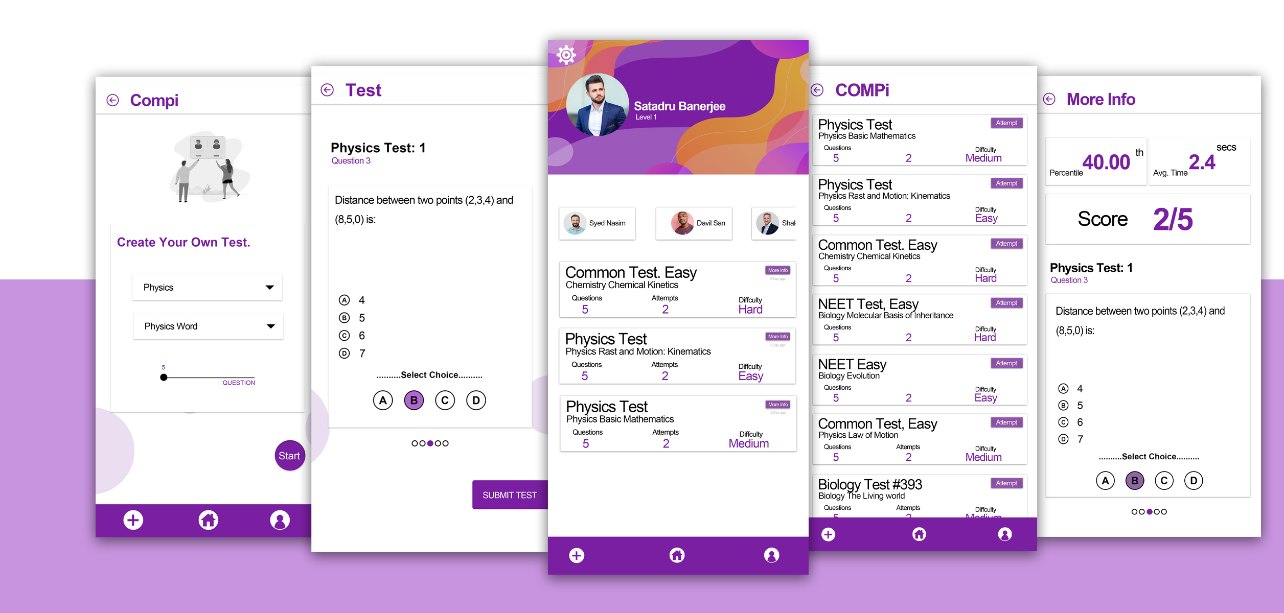Compi App Interface Mockup